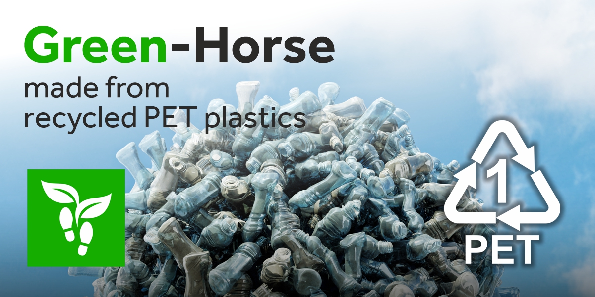 Green-Horse made from recycled PET plastics